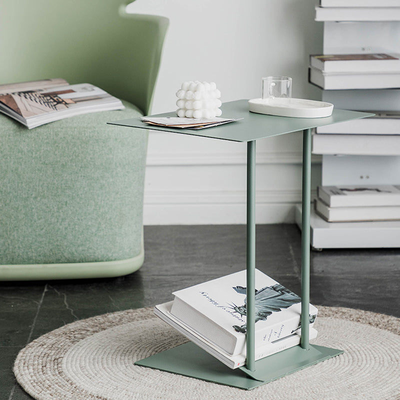 Mid-Century Modern End Table Metal C-shape Sofa Side Accent Table