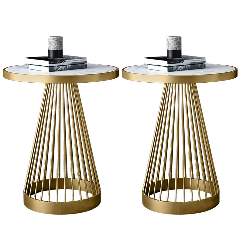 Scandinavian Solid Wood/Marble Round Frame Living Room Side End Table