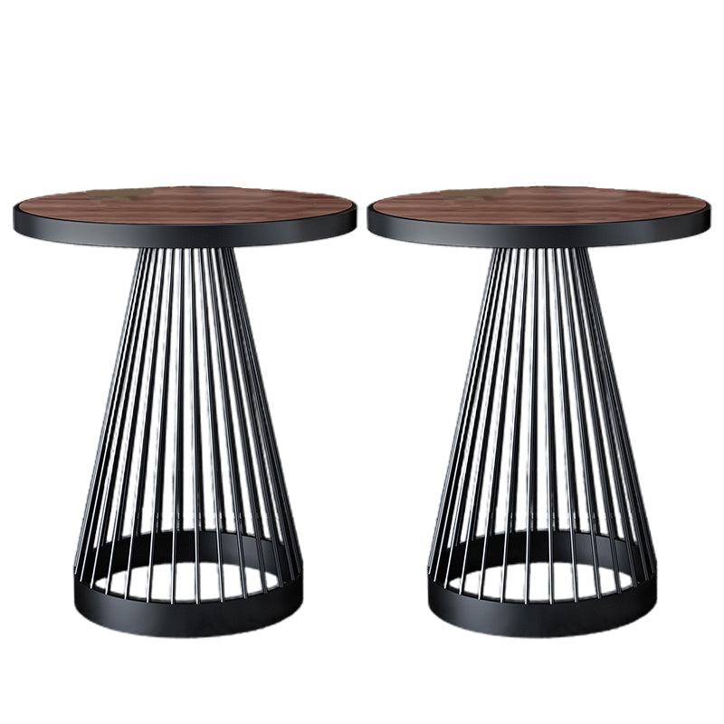 Scandinavian Solid Wood/Marble Round Frame Living Room Side End Table