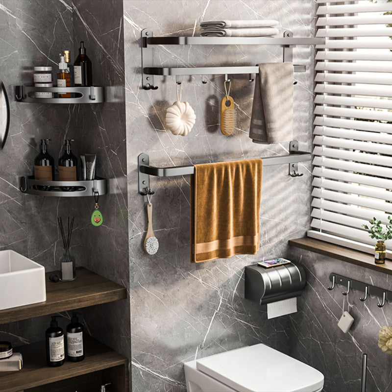 Modern Grey Bathroom Accessory Set Bath Shelf Bath Hardware Set