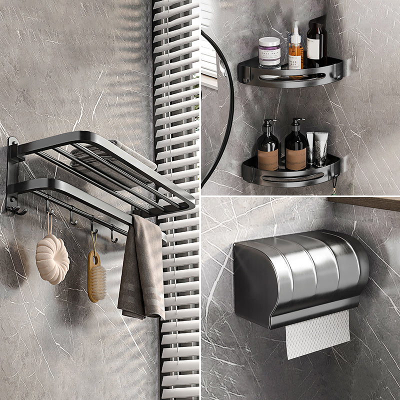 Modern Grey Bathroom Accessory Set Bath Shelf Bath Hardware Set