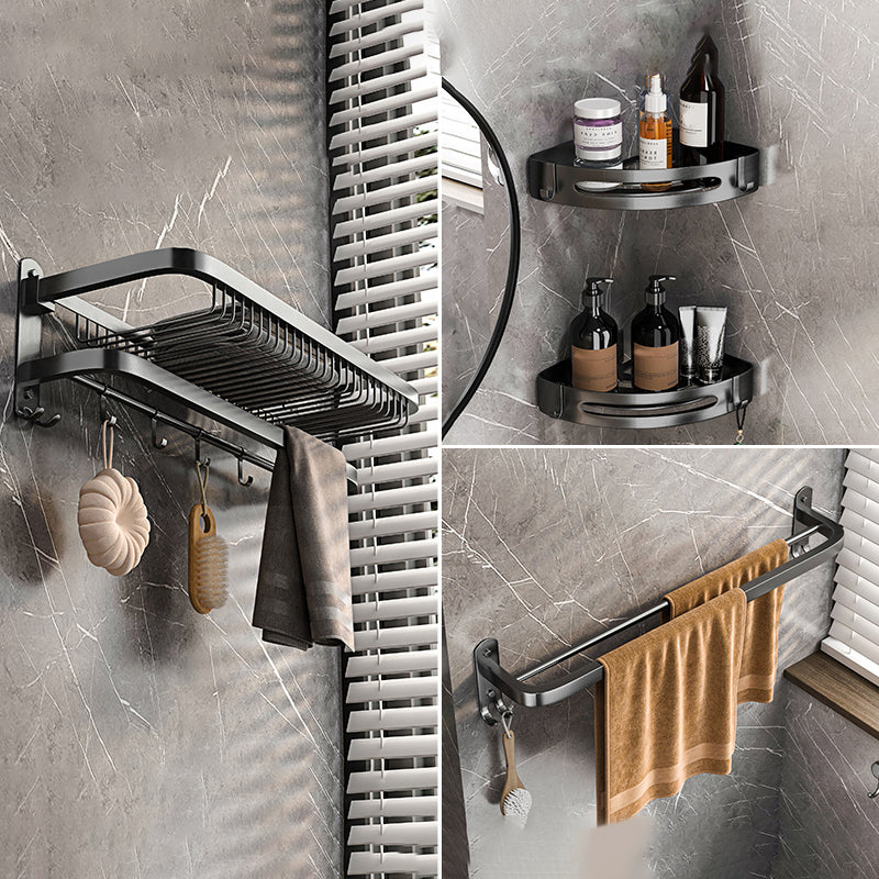 Modern Grey Bathroom Accessory Set Bath Shelf Bath Hardware Set