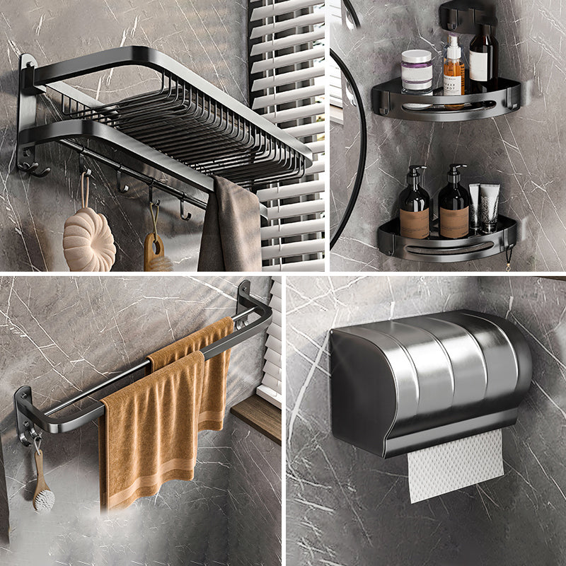 Modern Grey Bathroom Accessory Set Bath Shelf Bath Hardware Set