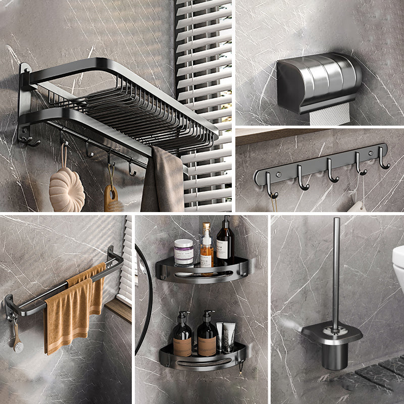 Modern Grey Bathroom Accessory Set Bath Shelf Bath Hardware Set