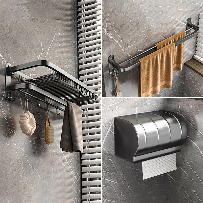 Modern Grey Bathroom Accessory Set Bath Shelf Bath Hardware Set