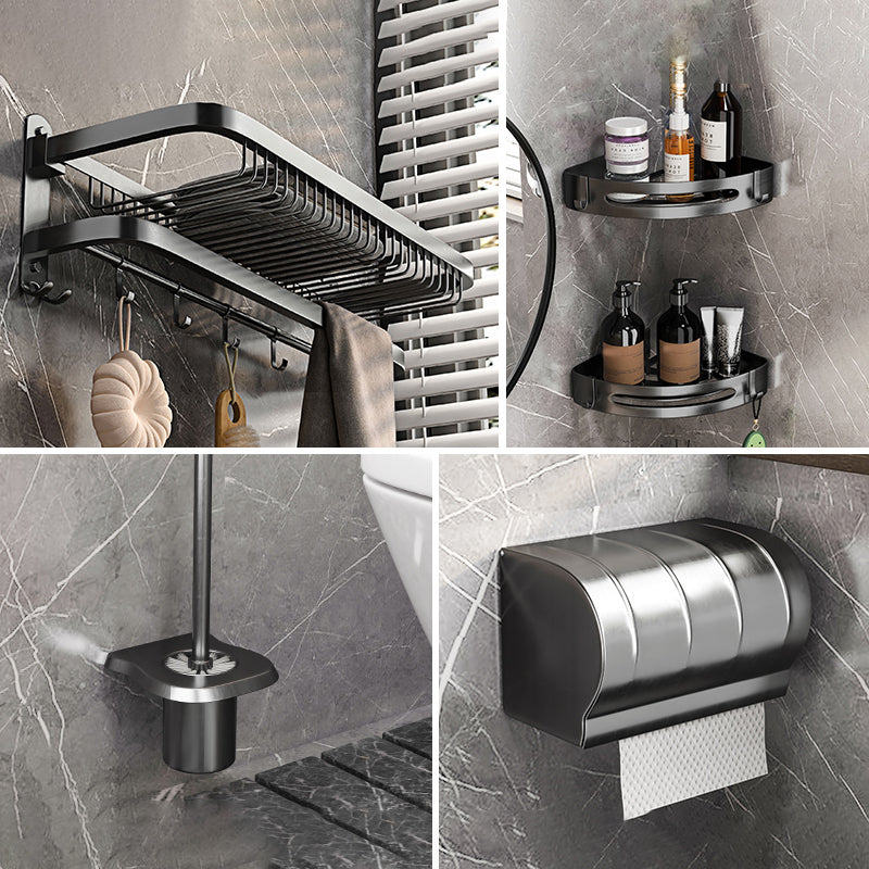 Modern Grey Bathroom Accessory Set Bath Shelf Bath Hardware Set