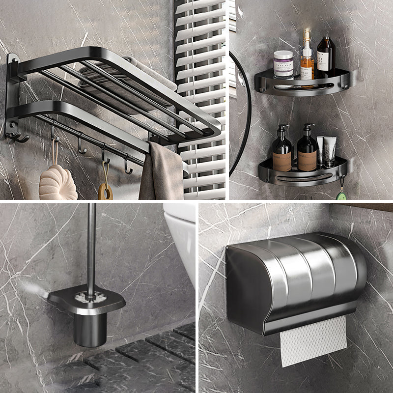 Modern Grey Bathroom Accessory Set Bath Shelf Bath Hardware Set