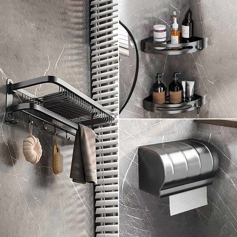 Modern Grey Bathroom Accessory Set Bath Shelf Bath Hardware Set