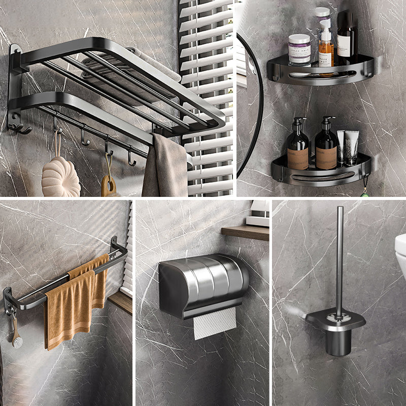 Modern Grey Bathroom Accessory Set Bath Shelf Bath Hardware Set