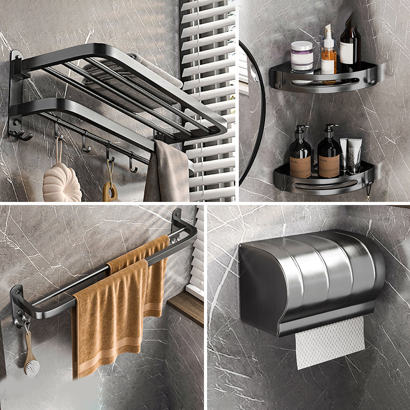 Modern Grey Bathroom Accessory Set Bath Shelf Bath Hardware Set