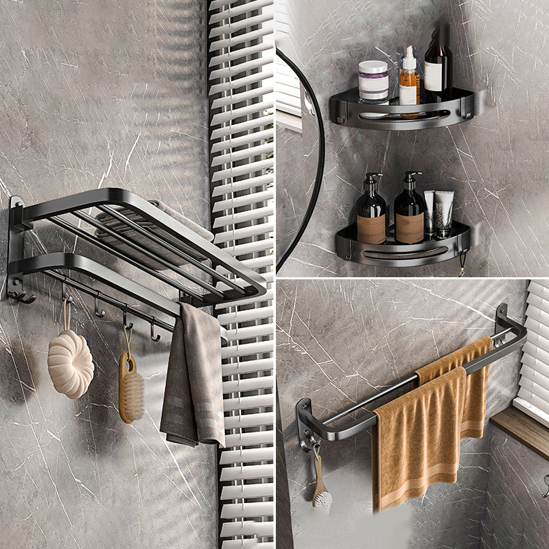 Modern Grey Bathroom Accessory Set Bath Shelf Bath Hardware Set