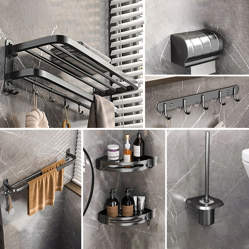 Modern Grey Bathroom Accessory Set Bath Shelf Bath Hardware Set
