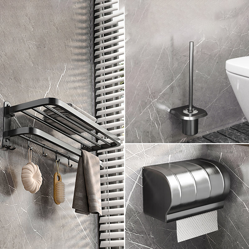 Modern Grey Bathroom Accessory Set Bath Shelf Bath Hardware Set