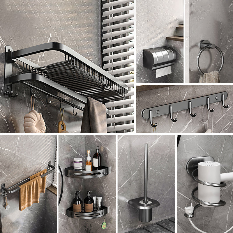 Modern Grey Bathroom Accessory Set Bath Shelf Bath Hardware Set