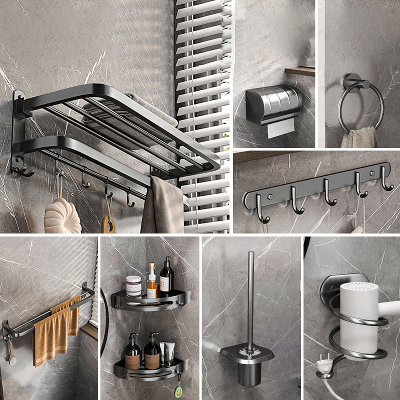 Modern Grey Bathroom Accessory Set Bath Shelf Bath Hardware Set