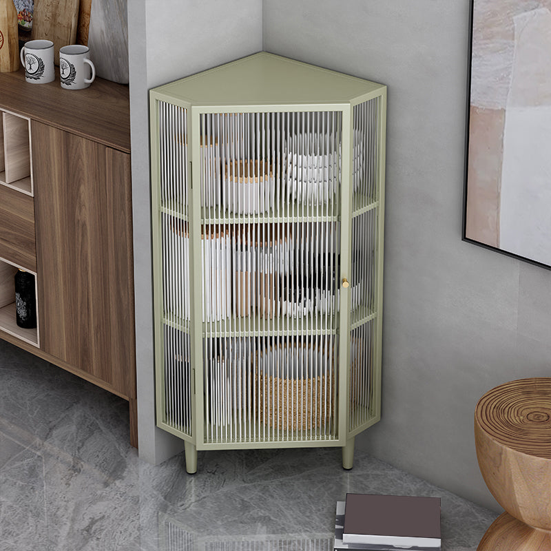 Modern China Cabinet Metal Corner Unit Storage Cabinet for Dining Room