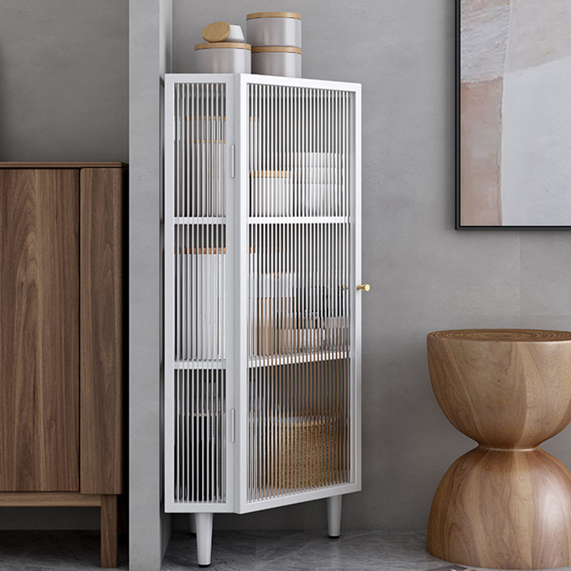 Modern China Cabinet Metal Corner Unit Storage Cabinet for Dining Room