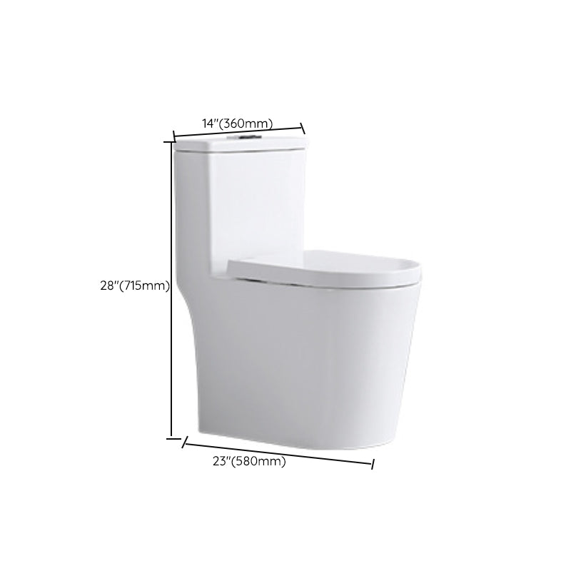 Contemporary One Piece Flush Toilet Floor Mounted Urine Toilet for Washroom