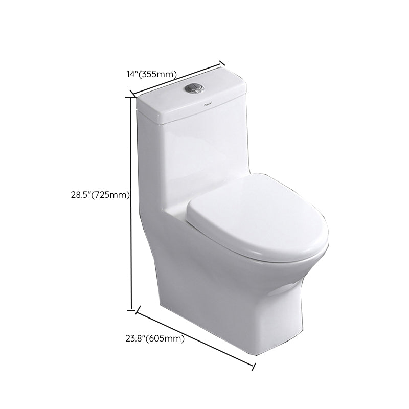 Contemporary One Piece Flush Toilet Floor Mounted Urine Toilet for Washroom