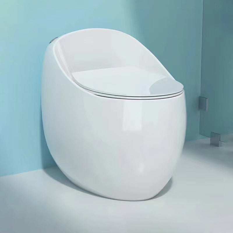 Modern Skirted One Piece Toilet Floor Mounted Flush Toilet with Toilet Seat