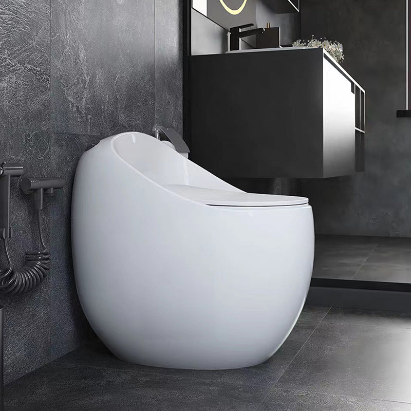 Modern Skirted One Piece Toilet Floor Mounted Flush Toilet with Toilet Seat