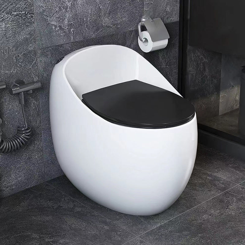 Modern Skirted One Piece Toilet Floor Mounted Flush Toilet with Toilet Seat