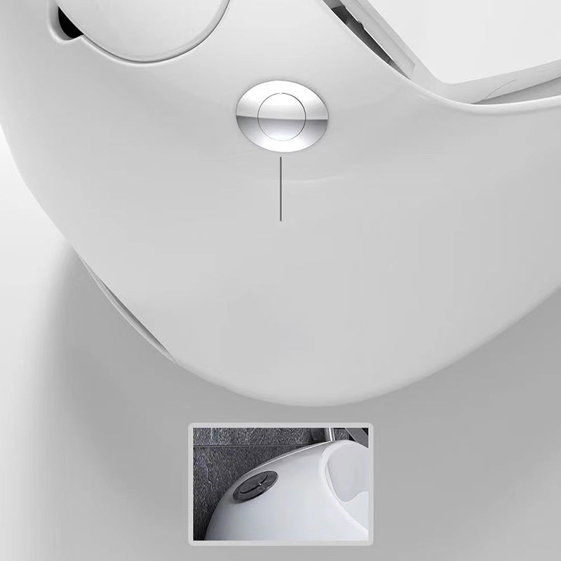 Modern Skirted One Piece Toilet Floor Mounted Flush Toilet with Toilet Seat