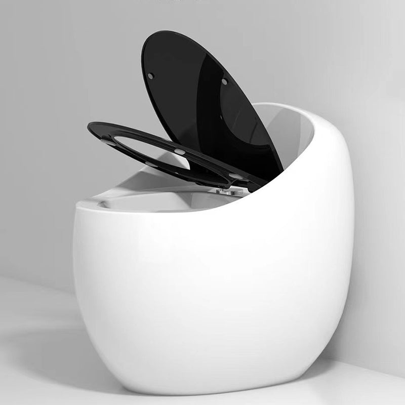 Modern Skirted One Piece Toilet Floor Mounted Flush Toilet with Toilet Seat