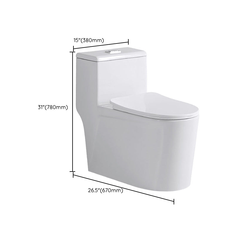 Contemporary 1-Piece Toilet Bowl Floor Mounted Urine Toilet for Bathroom
