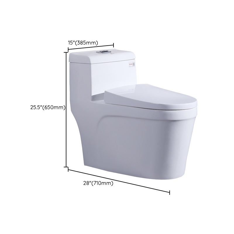 Modern Ceramic Toilet One Piece Flush Toilet with Toilet Seat