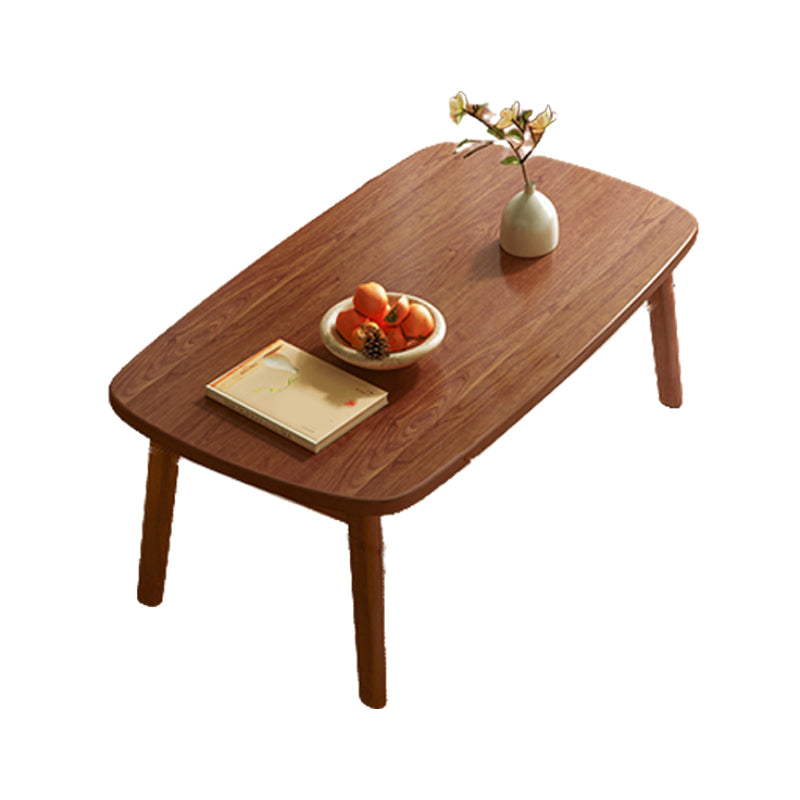 17"H Contemporary Coffee Table Solid Wood Single Cocktail Table