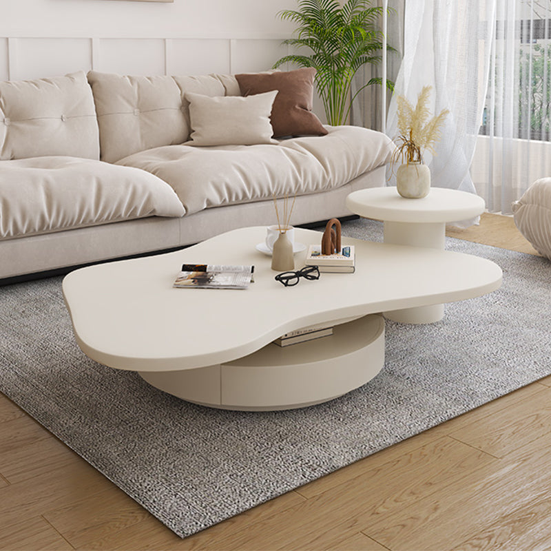 31" Wide Contemporary Coffee Table Pedestal Coffee Cocktail Table