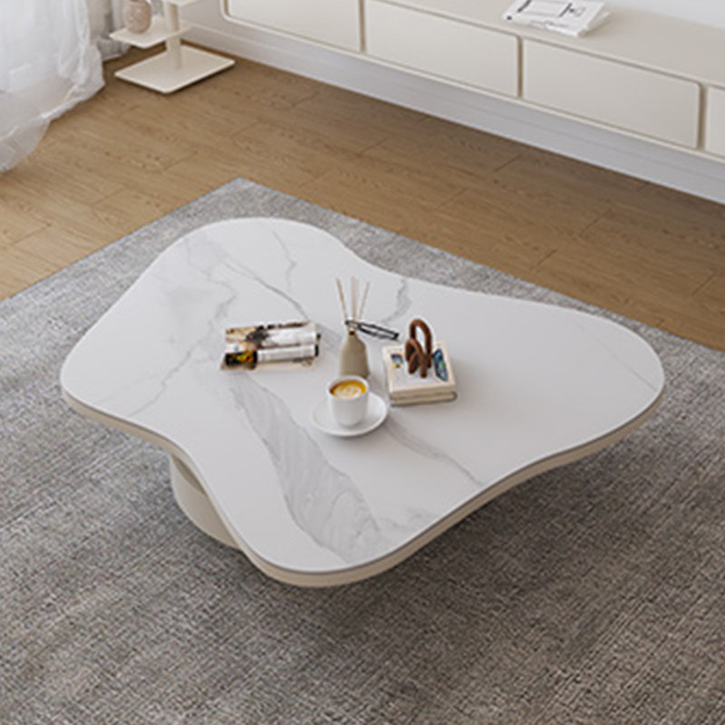 31" Wide Contemporary Coffee Table Pedestal Coffee Cocktail Table