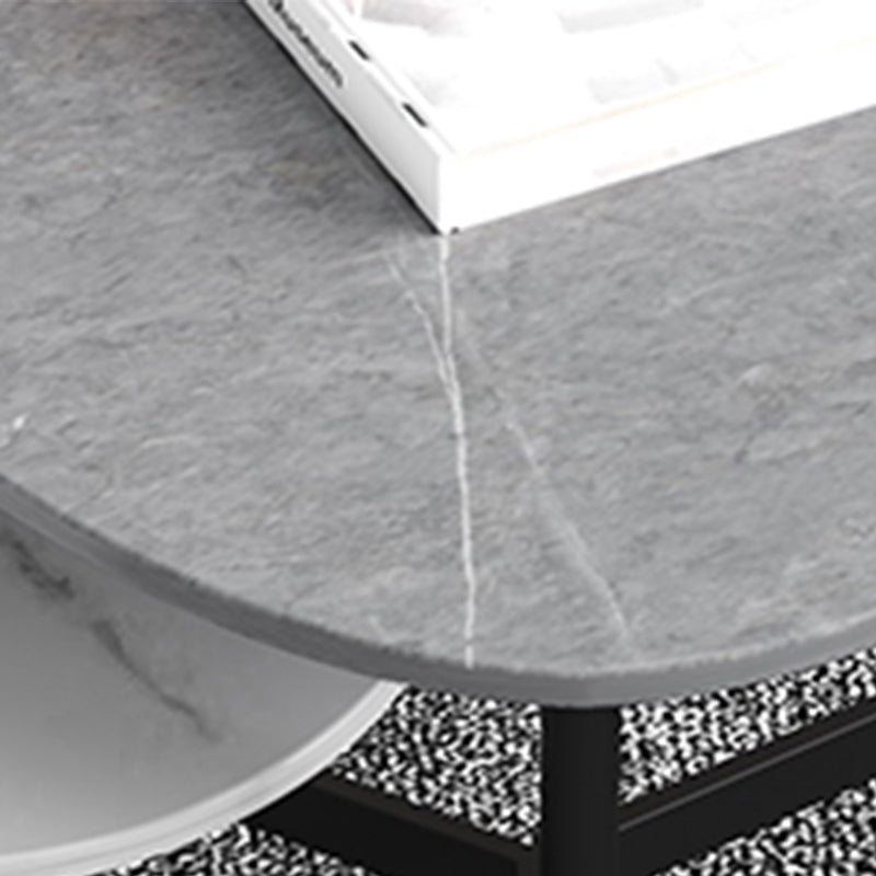 3 Legs Slate Coffee Table Free-Form Nesting Coffee Table Set