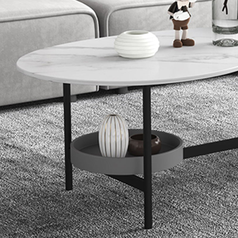 3 Legs Slate Coffee Table Free-Form Nesting Coffee Table Set