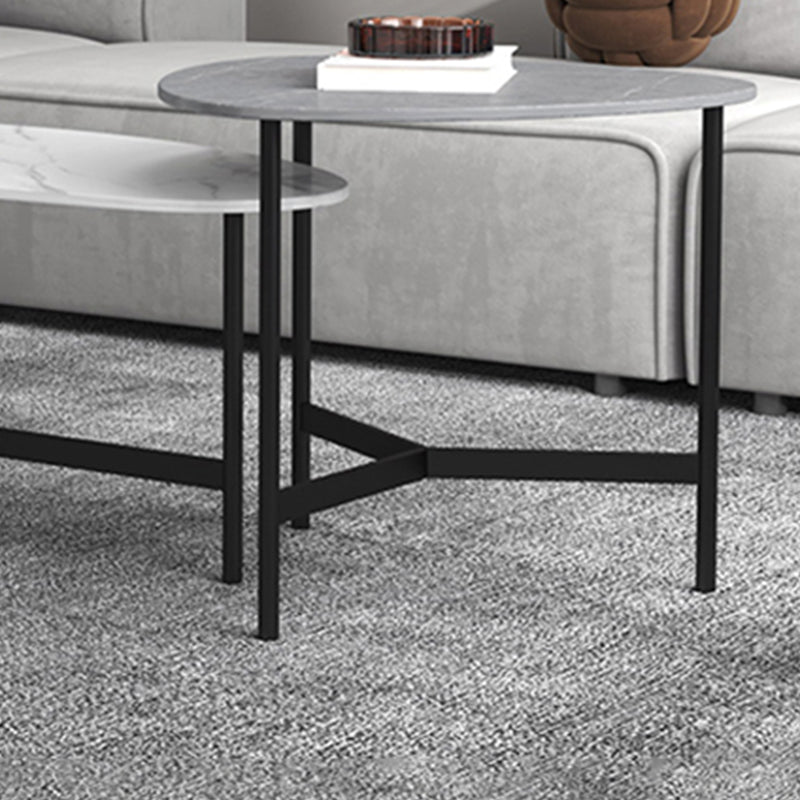 3 Legs Slate Coffee Table Free-Form Nesting Coffee Table Set