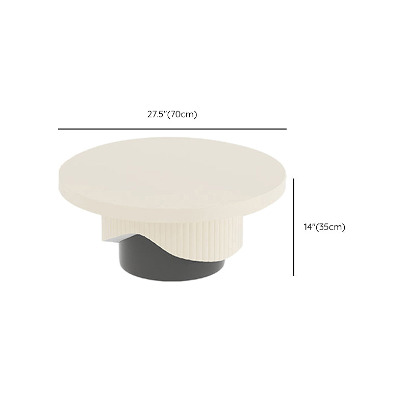Contemporary Coffee Table Wooden Pedestal Round Coffee Cocktail Table