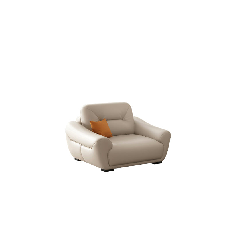 39"W Mid Century Modern Sofa Bed White Cushions Seating with Pillows