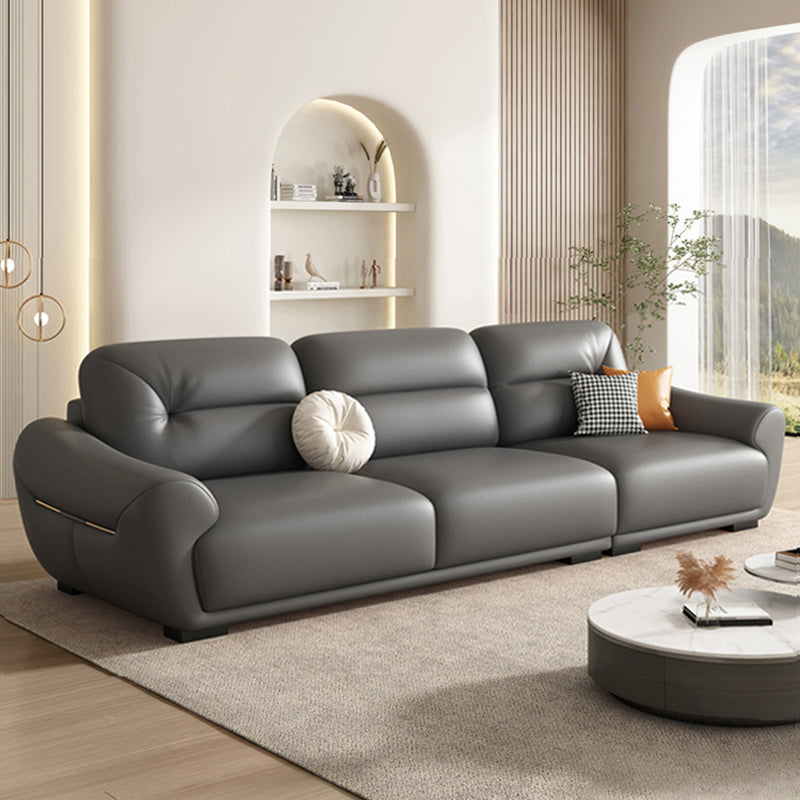 39"W Mid Century Modern Sofa Bed White Cushions Seating with Pillows