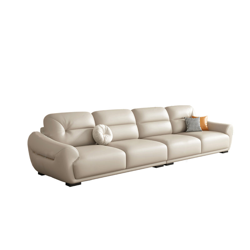 39"W Mid Century Modern Sofa Bed White Cushions Seating with Pillows