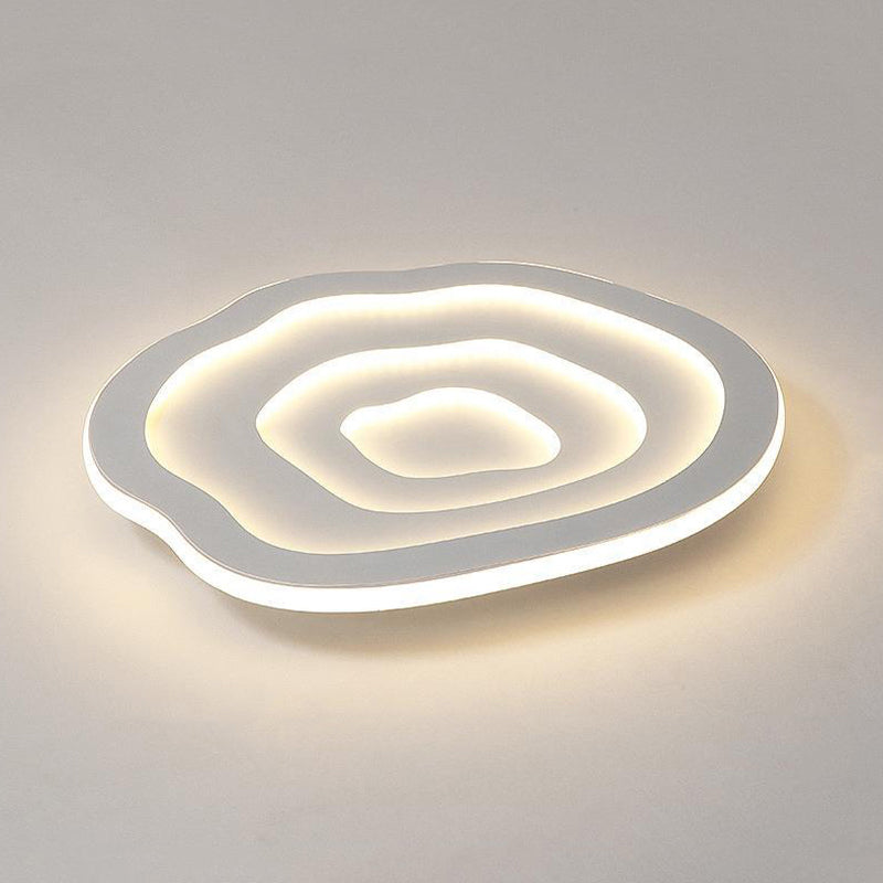 Single Modern White Flush Mount Lighting LED Acrylic Ceiling Light for Bedroom