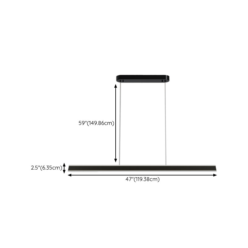 LED Island Lamp Modern Island Hanging Lamp with Acrylic Shade for Bedroom