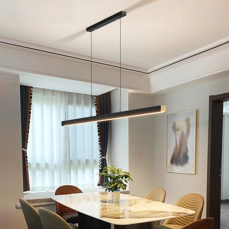 Linear Pendant Chandelier Contemporary Metal 1 Light Island Pendant