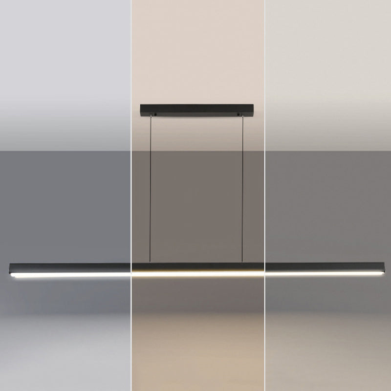 Linear Pendant Chandelier Contemporary Metal 1 Light Island Pendant