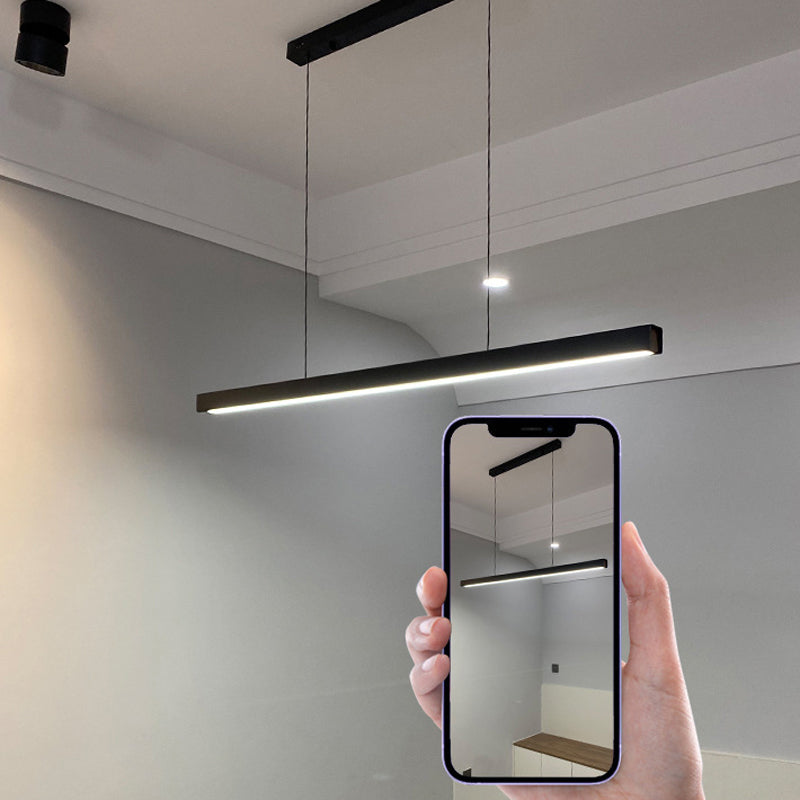 Linear Pendant Chandelier Contemporary Metal 1 Light Island Pendant