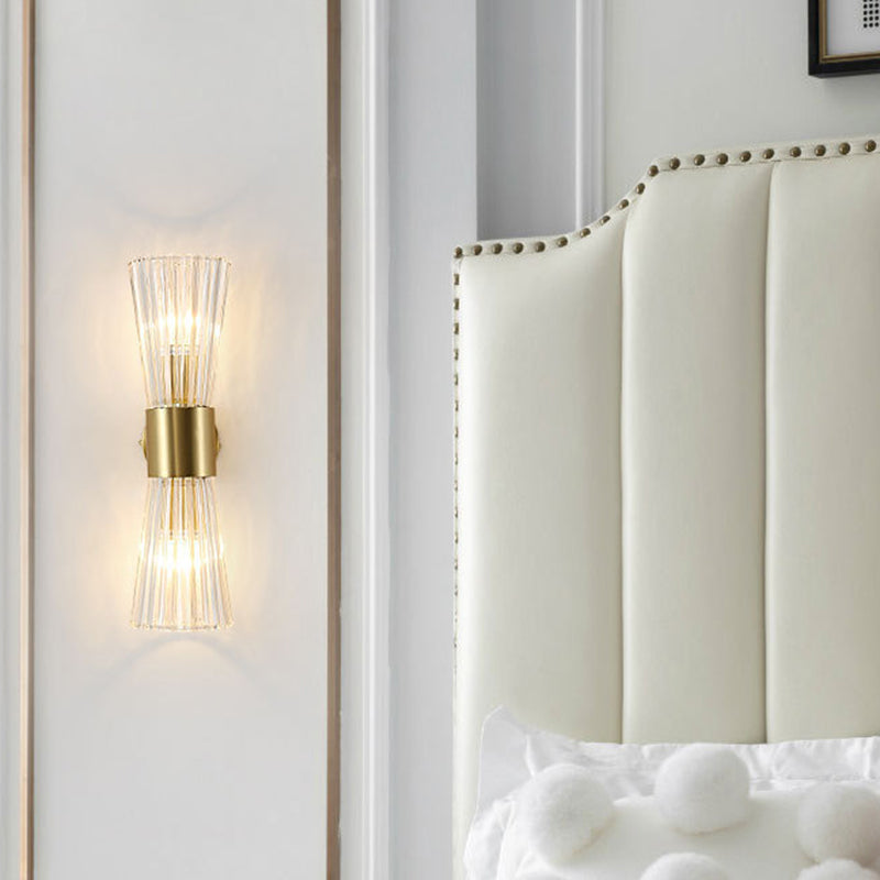 Geometric Wall Lighting Modern Metal 2 Lights Rustic Wall Sconces in Gold