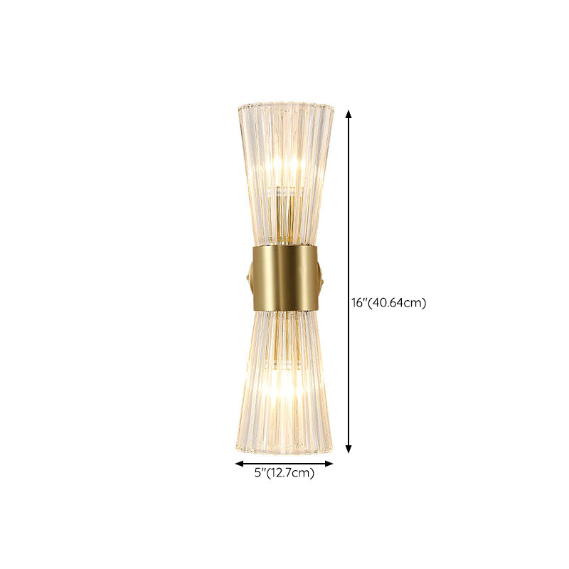Geometric Wall Lighting Modern Metal 2 Lights Rustic Wall Sconces in Gold