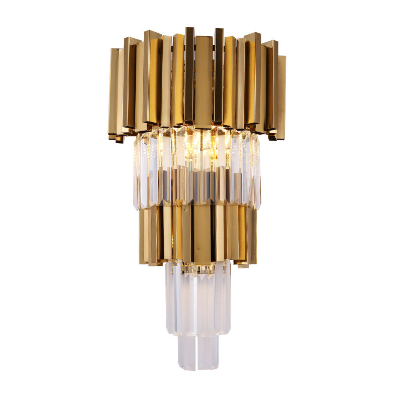 Contemporary Crystal Wall Lamps Metal Wall Light Fixtures for Bedroom