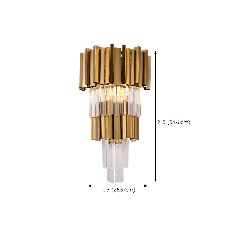Contemporary Crystal Wall Lamps Metal Wall Light Fixtures for Bedroom
