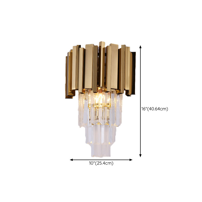 Contemporary Crystal Wall Lamps Metal Wall Light Fixtures for Bedroom